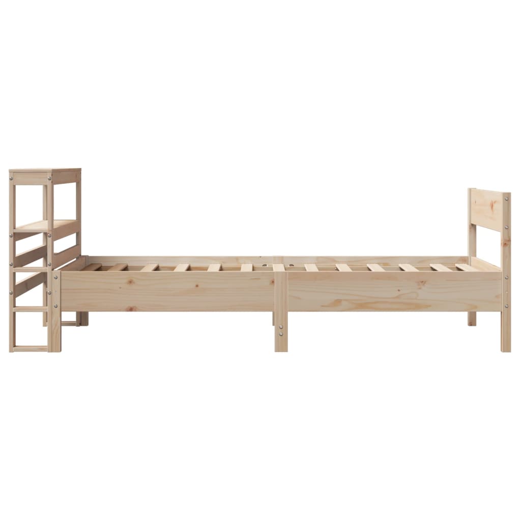 Cadre de lit sans matelas 75x190 cm bois de pin massif - XIOS