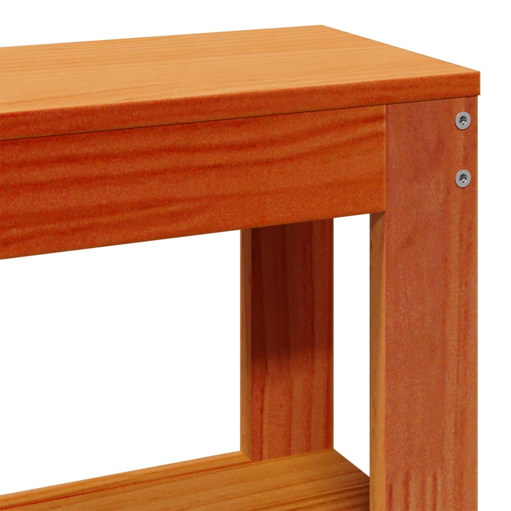 Cadre de lit sans matelas cire marron 75x190 cm bois pin massif - XIOS