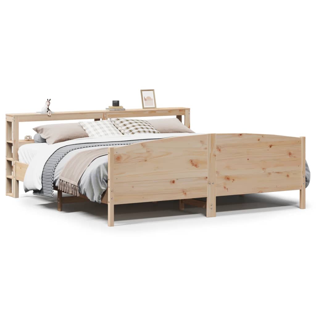 Cadre de lit sans matelas 200x200 cm bois massif de pin - XIOS