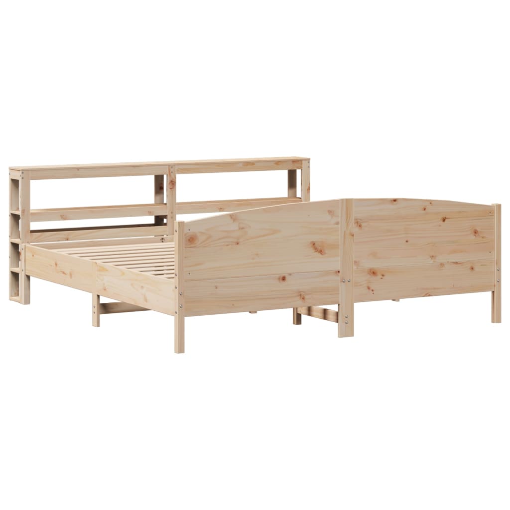 Cadre de lit sans matelas 200x200 cm bois massif de pin - XIOS