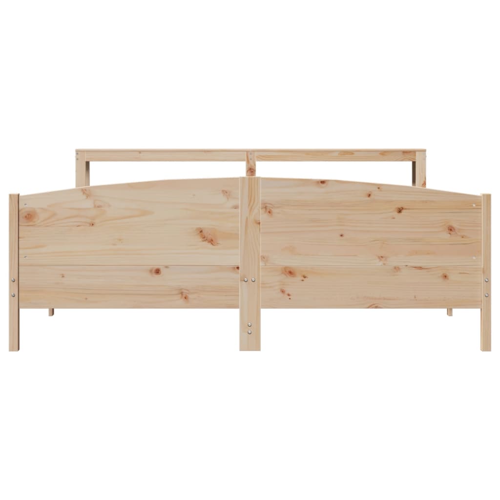 Cadre de lit sans matelas 200x200 cm bois massif de pin - XIOS