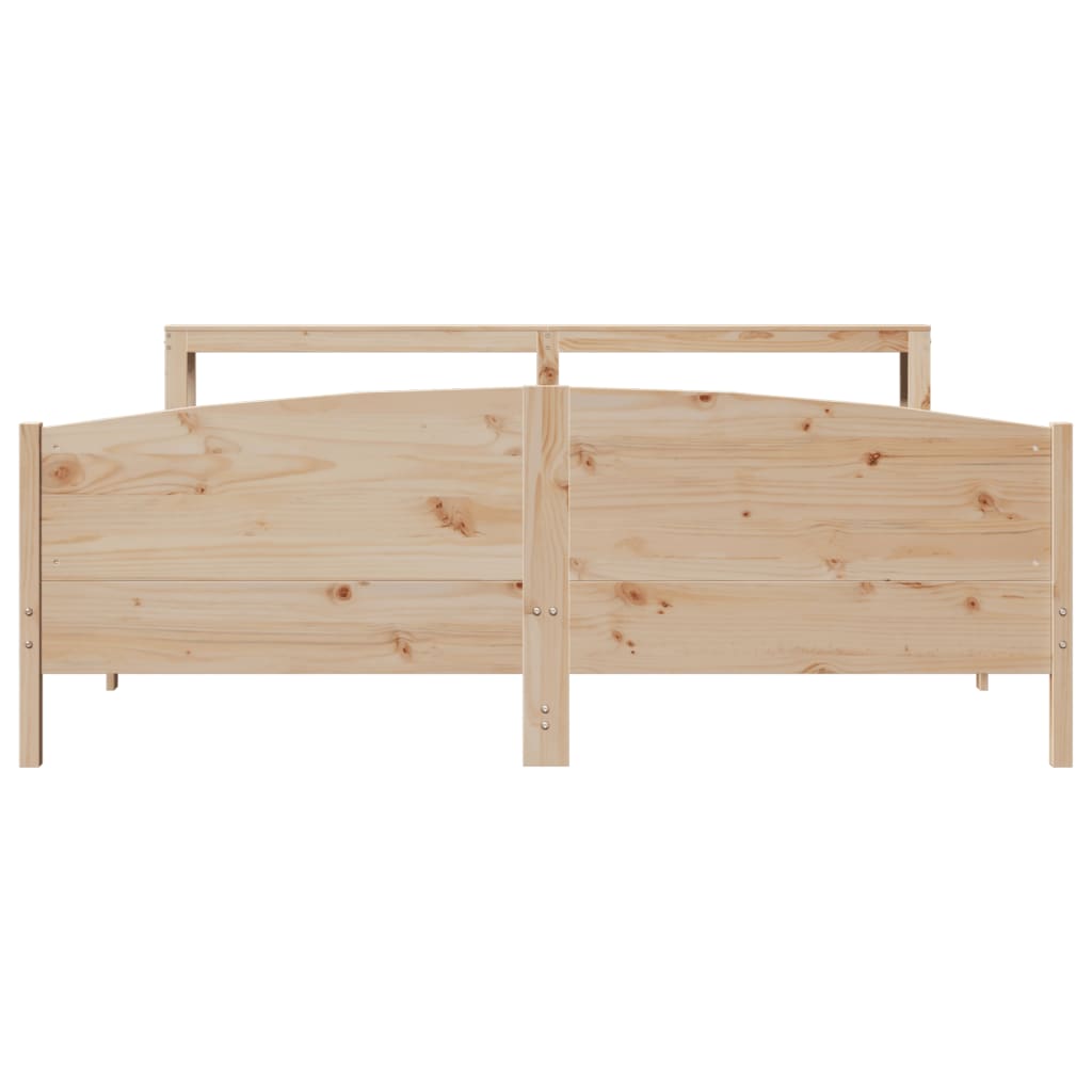 Cadre de lit sans matelas 180x200 cm bois massif de pin - XIOS