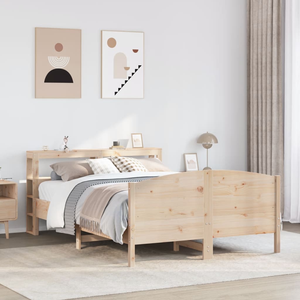 Cadre de lit sans matelas 160x200 cm bois massif de pin - XIOS