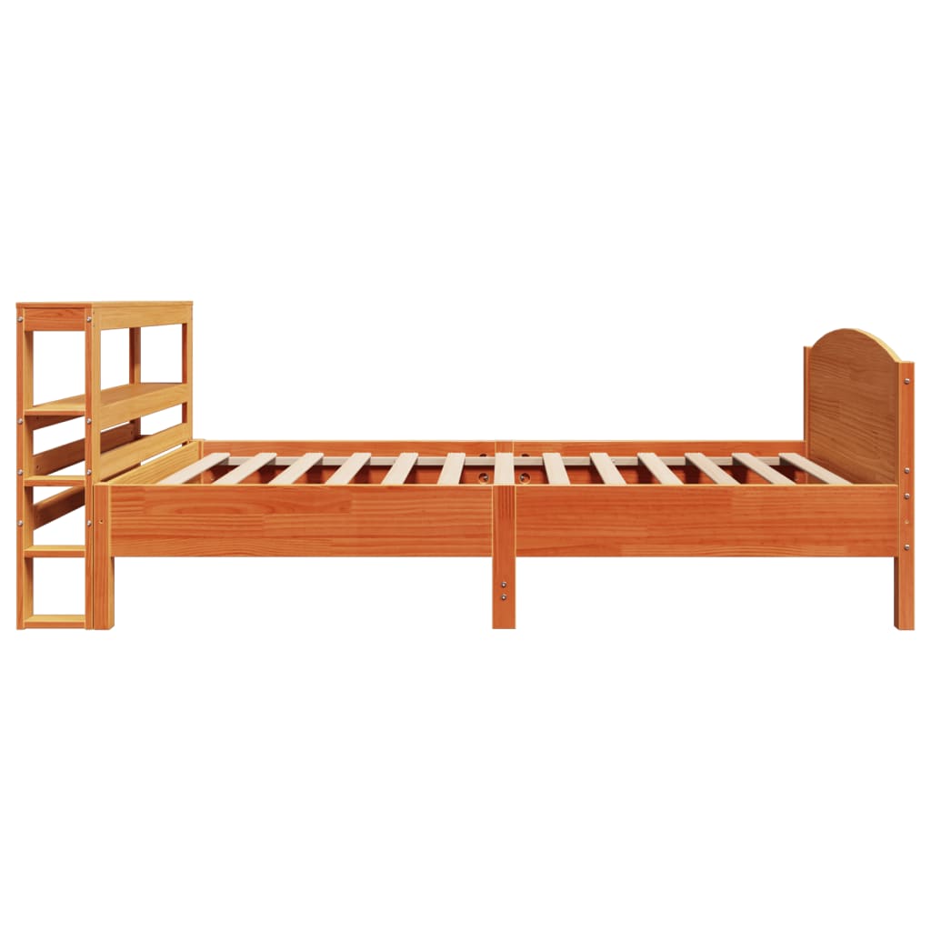 Cadre de lit sans matelas cire marron 100x200cm bois pin massif - XIOS