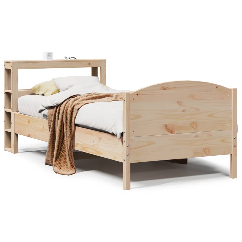 Cadre de lit sans matelas 75x190 cm bois de pin massif - XIOS