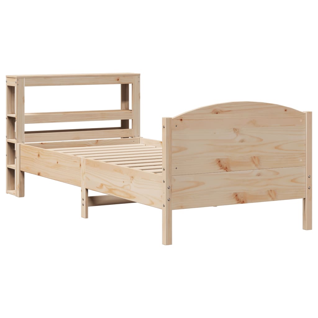 Cadre de lit sans matelas 75x190 cm bois de pin massif - XIOS