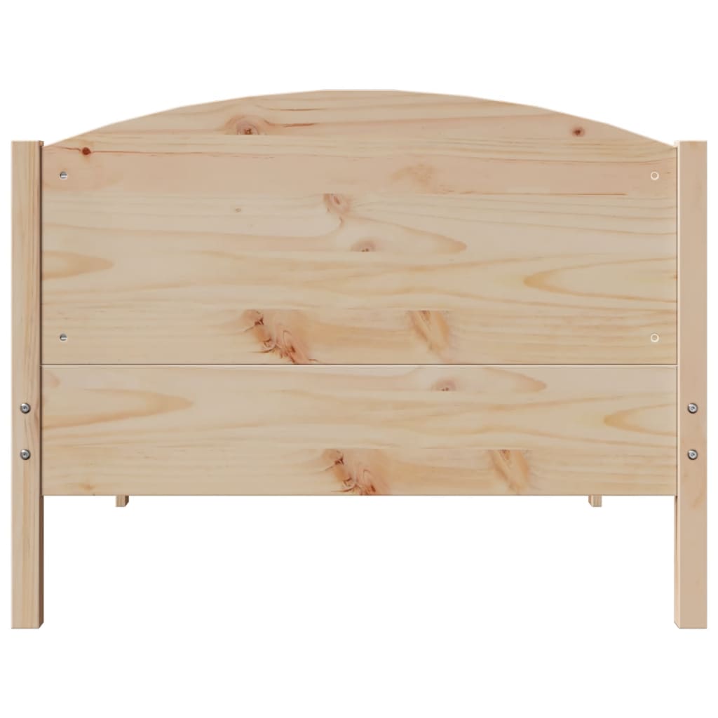 Cadre de lit sans matelas 75x190 cm bois de pin massif - XIOS