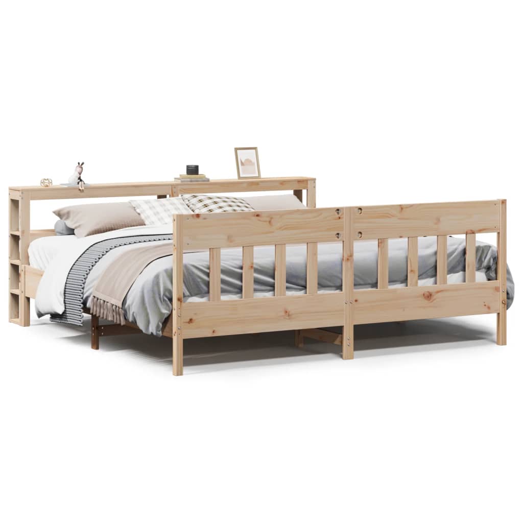 Cadre de lit sans matelas 200x200 cm bois massif de pin - XIOS