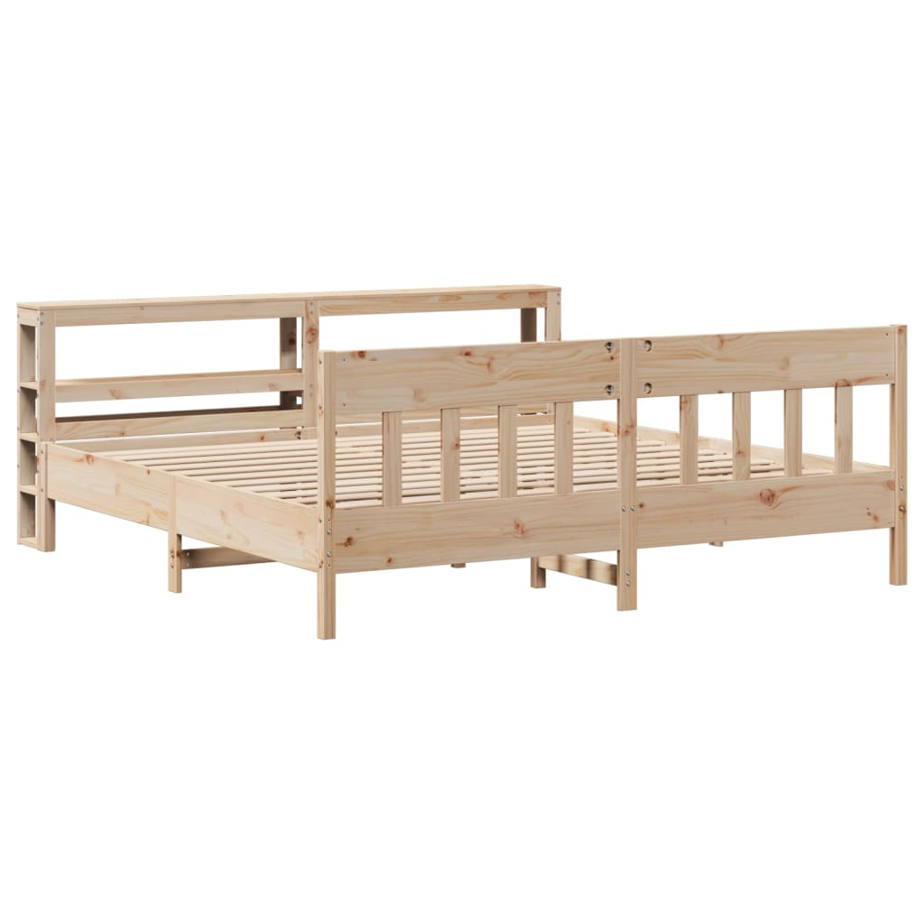 Cadre de lit sans matelas 200x200 cm bois massif de pin - XIOS