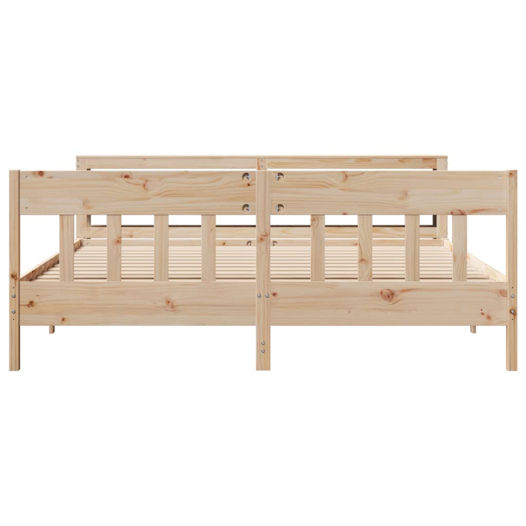 Cadre de lit sans matelas 200x200 cm bois massif de pin - XIOS
