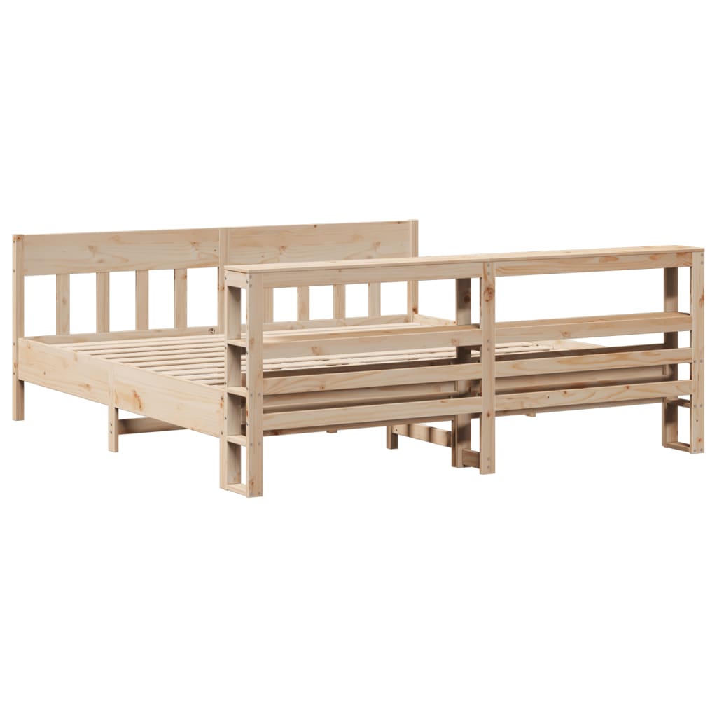 Cadre de lit sans matelas 200x200 cm bois massif de pin - XIOS