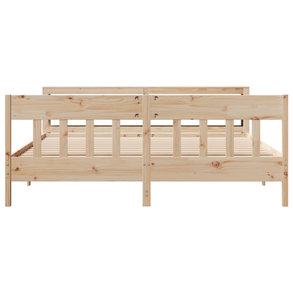 Cadre de lit sans matelas 180x200 cm bois massif de pin - XIOS