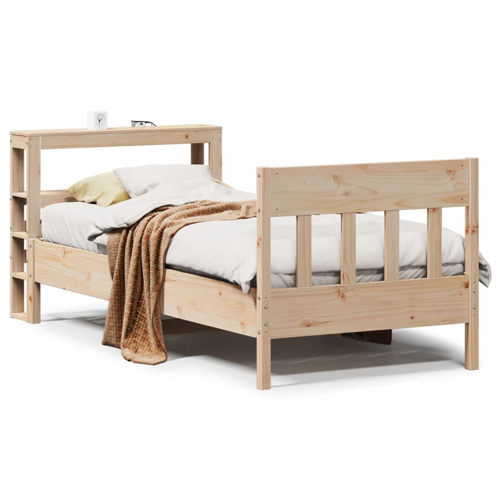 Cadre de lit sans matelas 75x190 cm bois de pin massif - XIOS