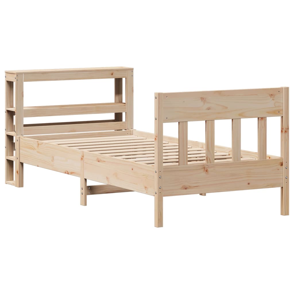 Cadre de lit sans matelas 75x190 cm bois de pin massif - XIOS