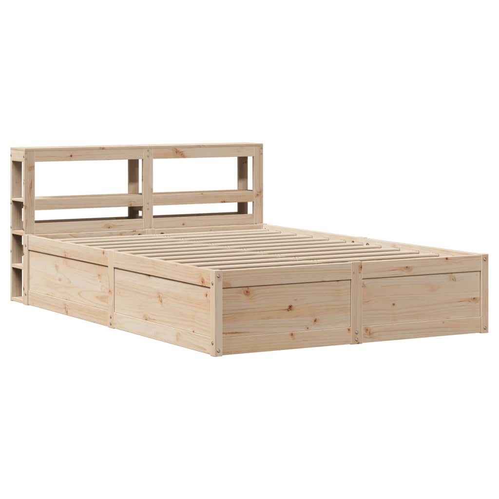 Cadre de lit avec tête de lit 160x200 cm bois de pin massif - XIOS