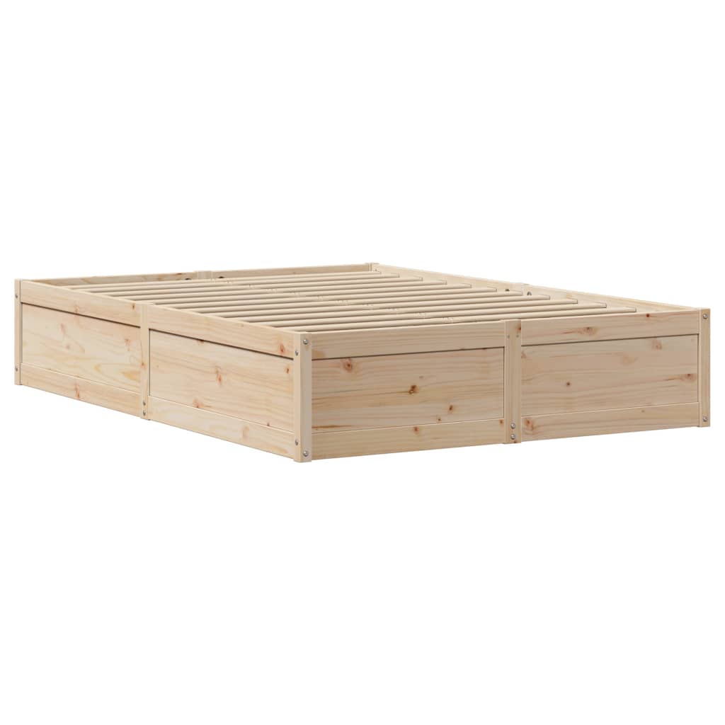 Cadre de lit avec tête de lit 140x200 cm bois de pin massif - XIOS