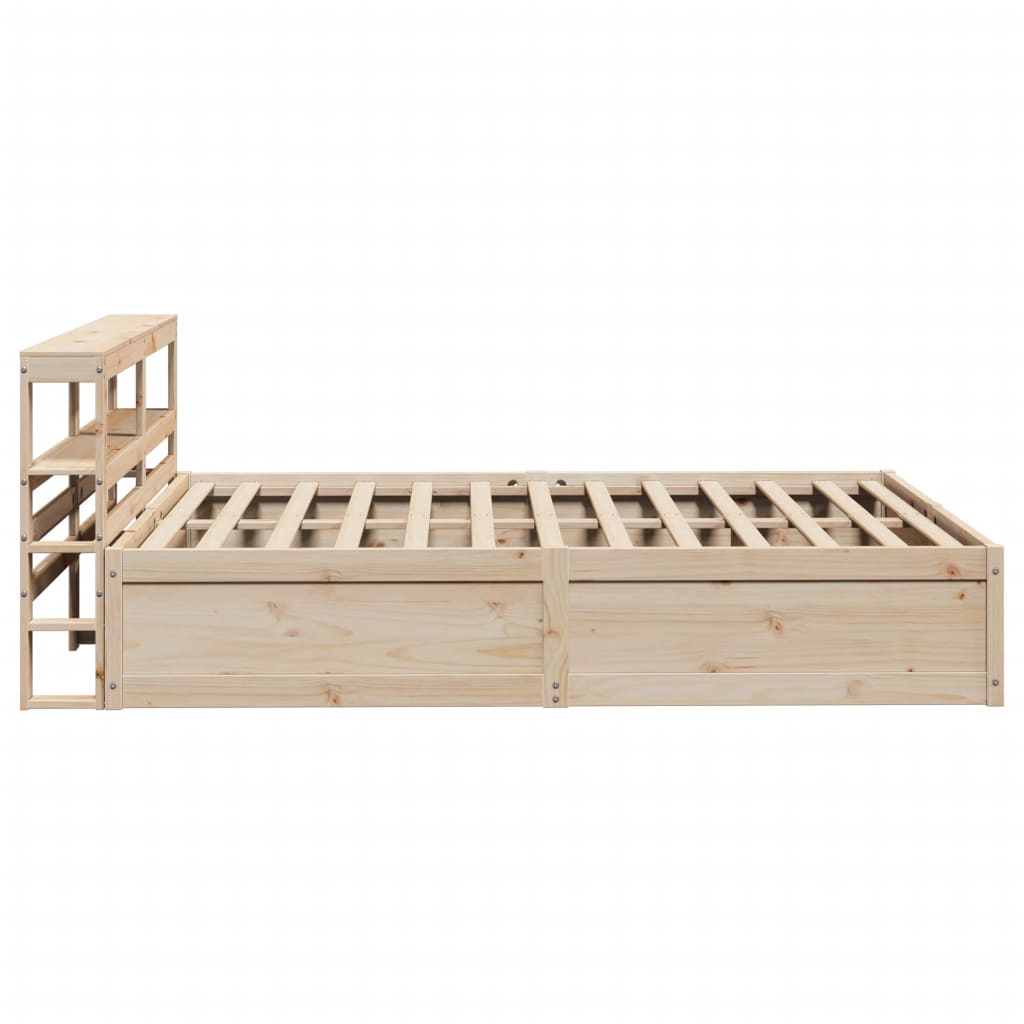 Cadre de lit avec tête de lit 140x200 cm bois de pin massif - XIOS