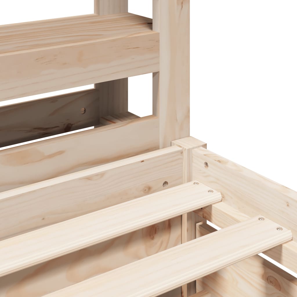Cadre de lit sans matelas 90x190 cm bois de pin massif - XIOS