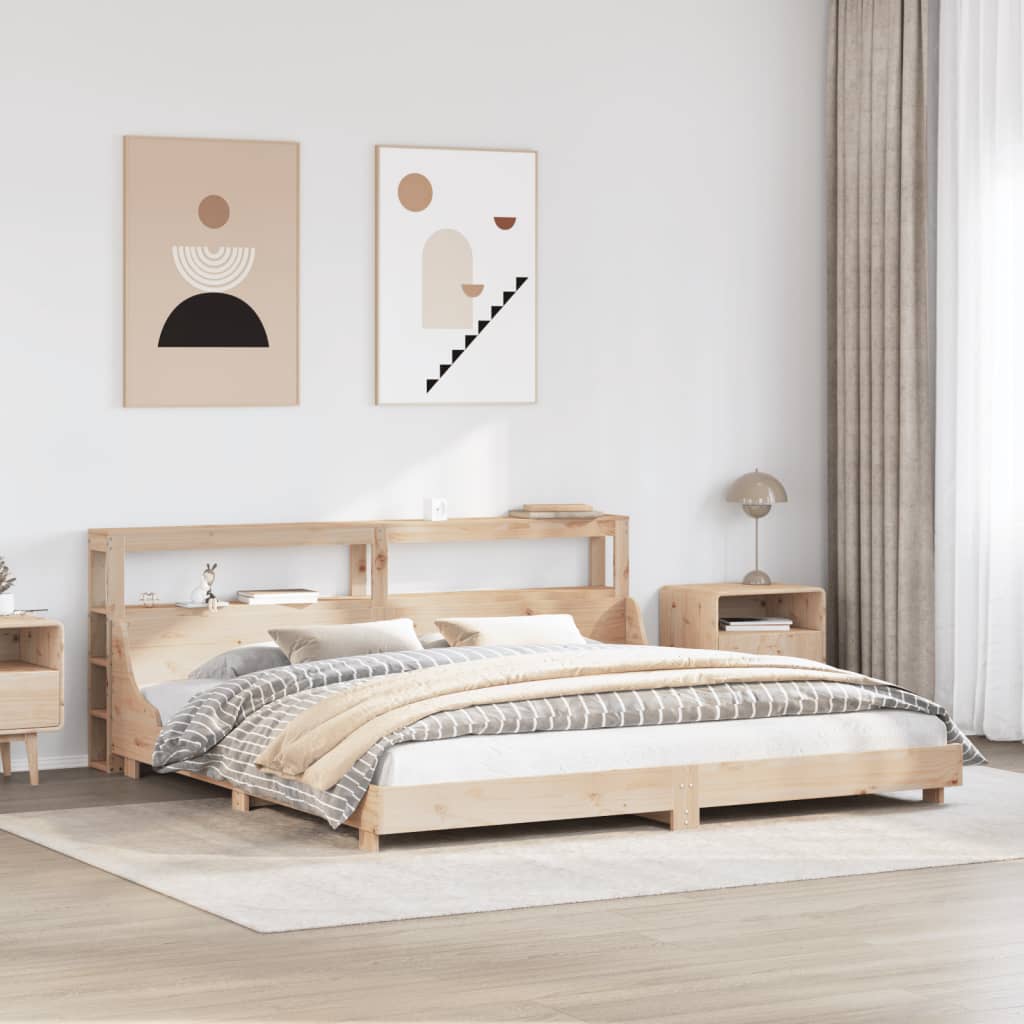Cadre de lit sans matelas 180x200 cm bois massif de pin - XIOS