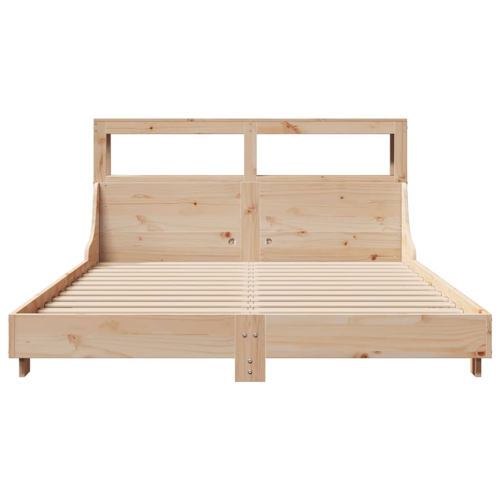 Cadre de lit sans matelas 160x200 cm bois massif de pin - XIOS