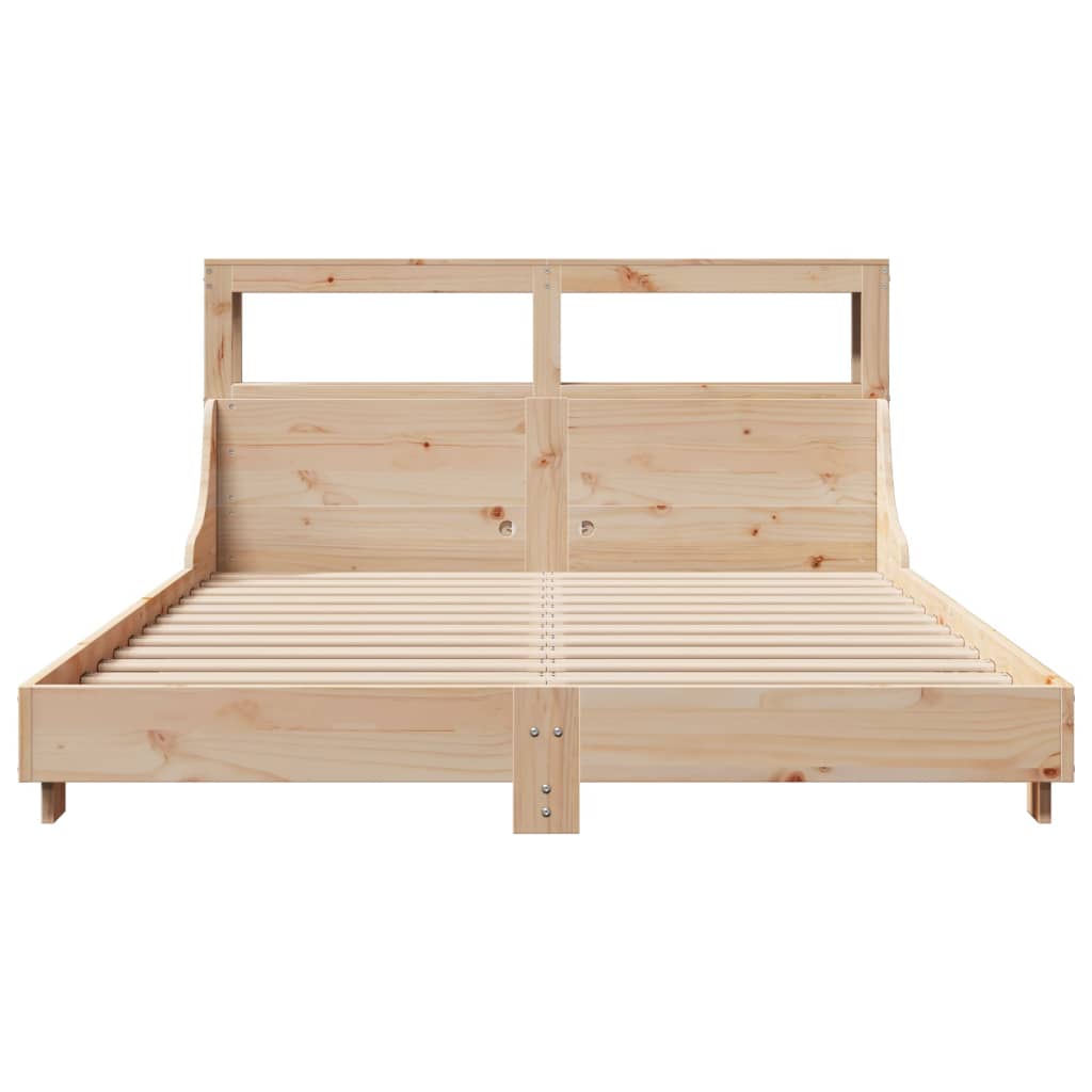 Cadre de lit sans matelas 150x200 cm bois de pin massif - XIOS