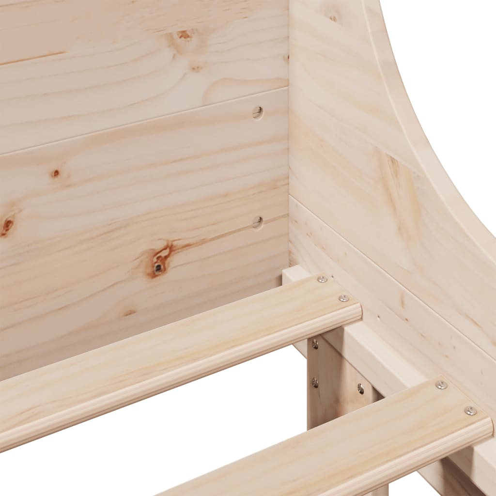 Cadre de lit sans matelas 150x200 cm bois de pin massif - XIOS