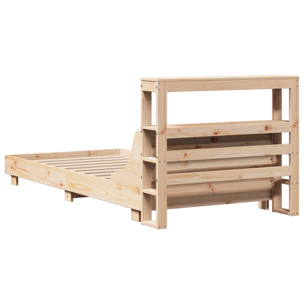 Cadre de lit sans matelas 90x190 cm bois de pin massif - XIOS