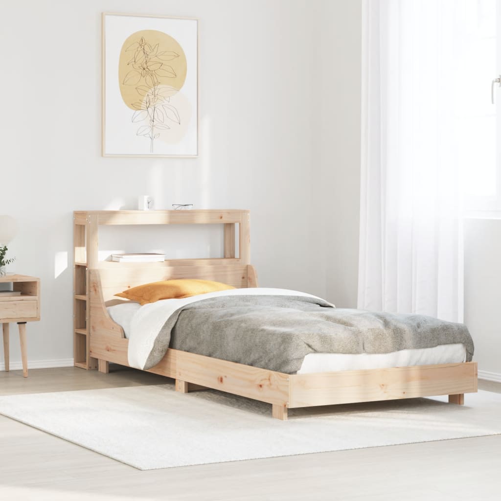 Cadre de lit sans matelas 90x190 cm bois de pin massif - XIOS