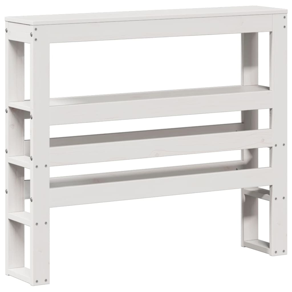 Cadre de lit sans matelas blanc 90x190 cm bois de pin massif - XIOS