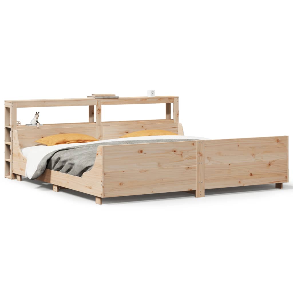 Cadre de lit sans matelas 200x200 cm bois massif de pin - XIOS