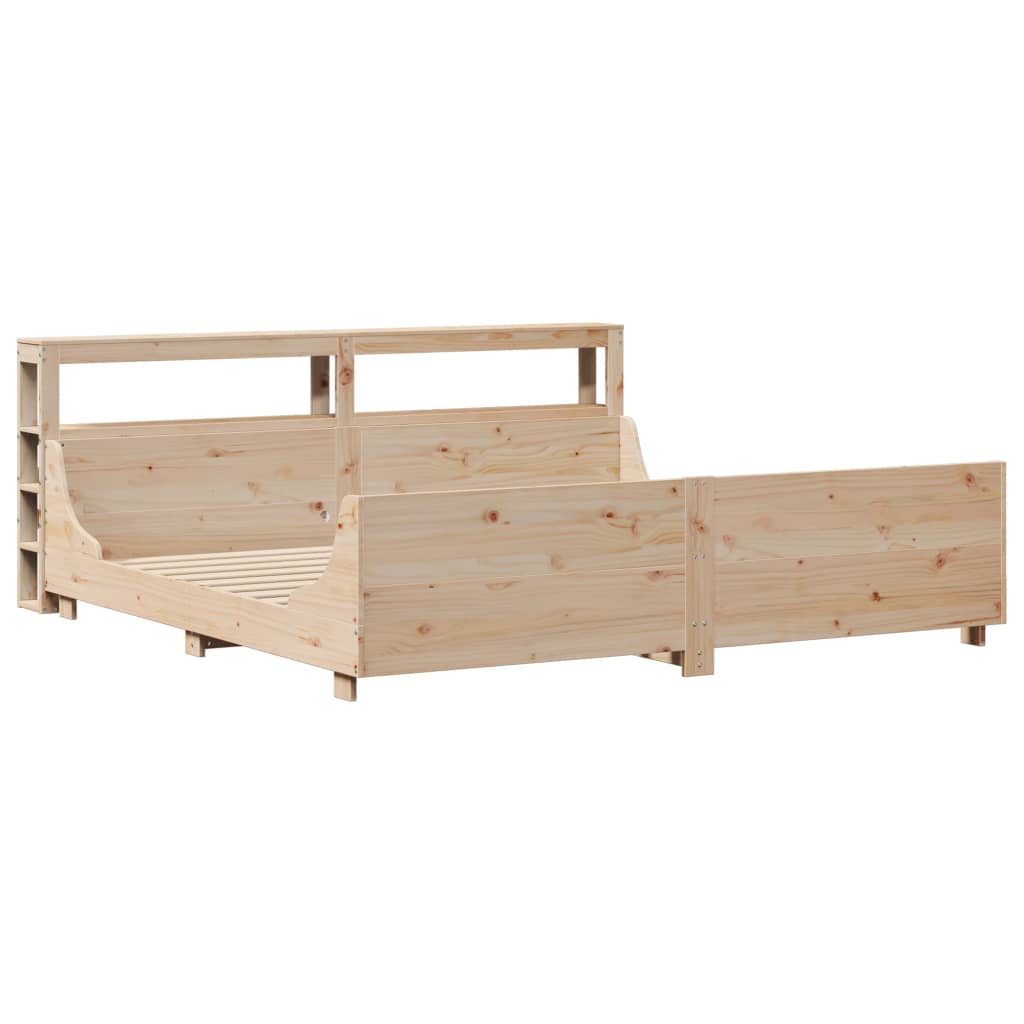 Cadre de lit sans matelas 200x200 cm bois massif de pin - XIOS