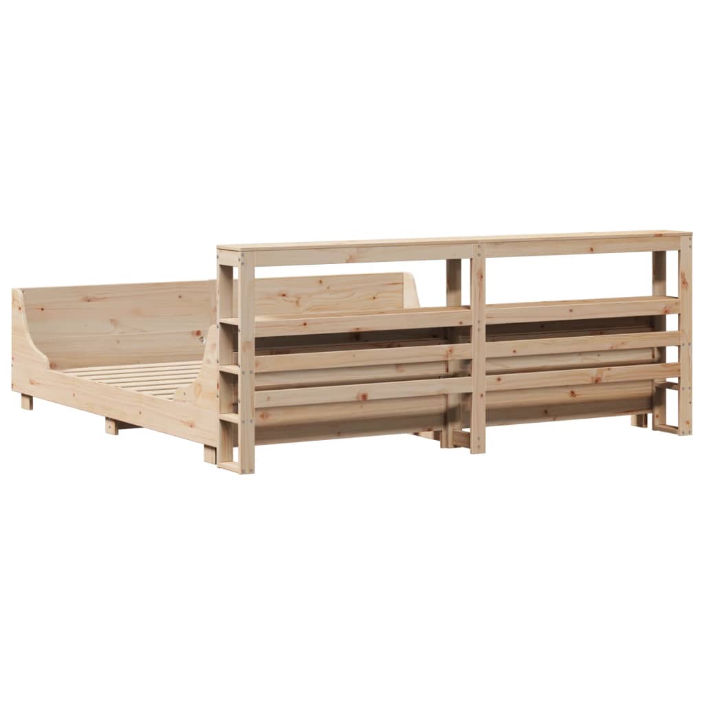 Cadre de lit sans matelas 200x200 cm bois massif de pin - XIOS