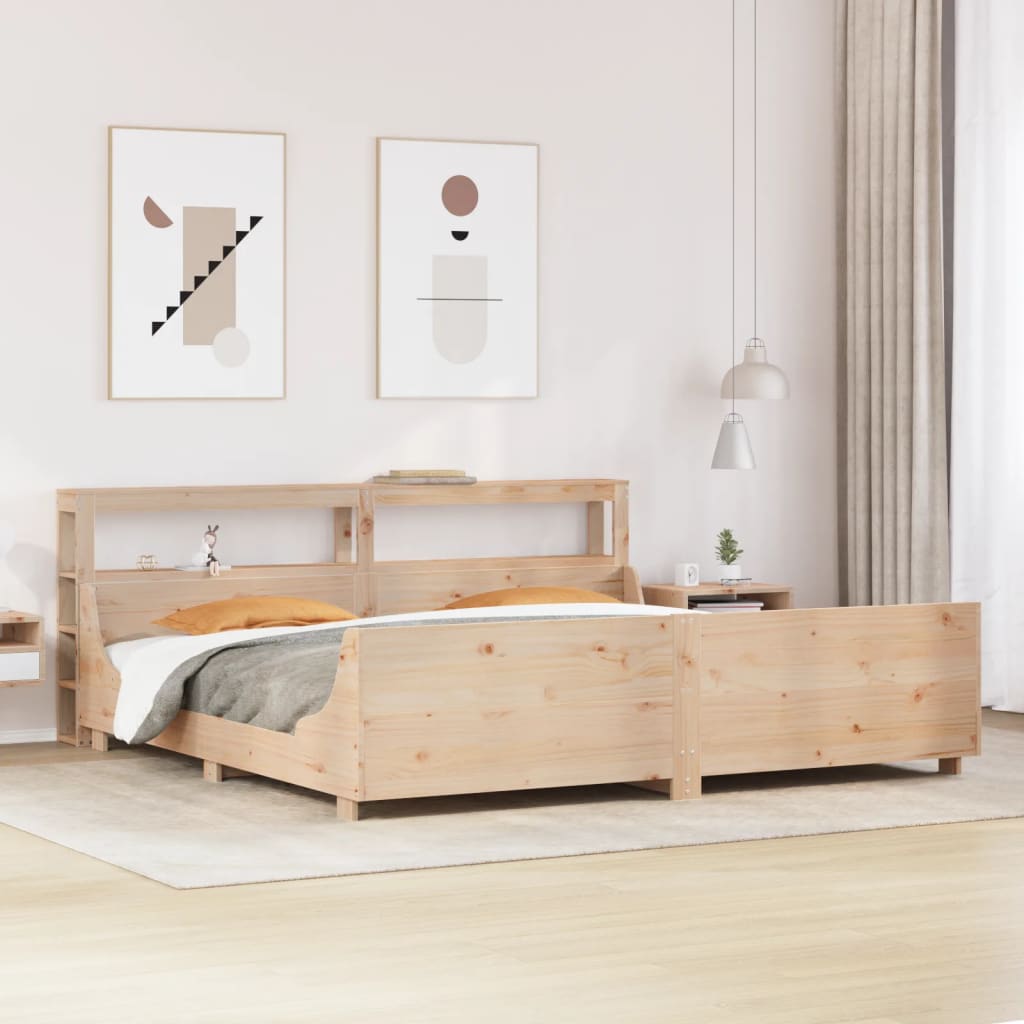 Cadre de lit sans matelas 200x200 cm bois massif de pin - XIOS