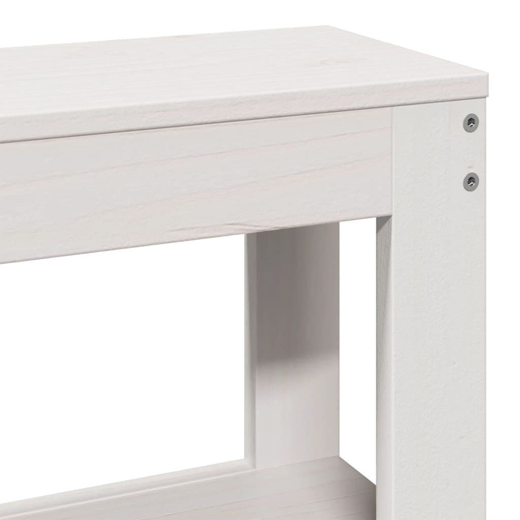 Cadre de lit sans matelas blanc 200x200 cm bois massif de pin - XIOS