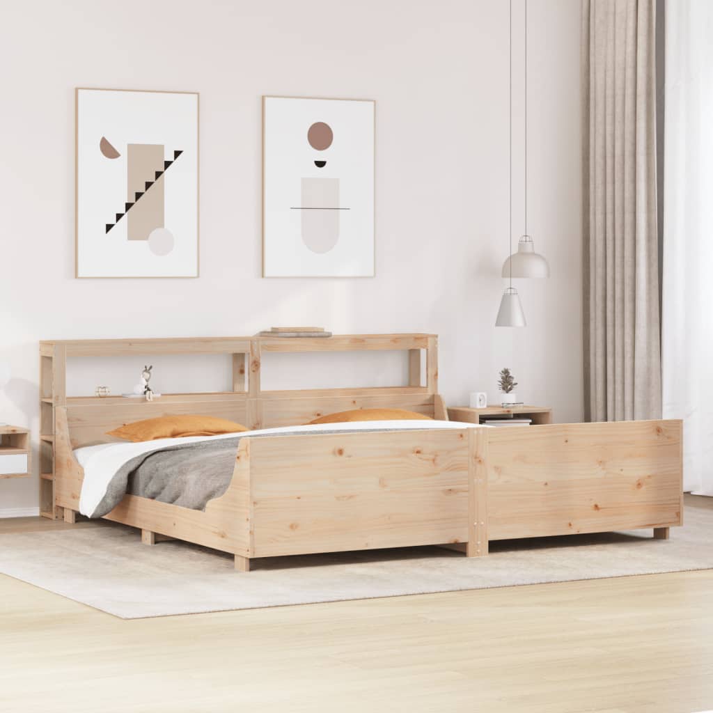 Cadre de lit sans matelas 180x200 cm bois massif de pin - XIOS