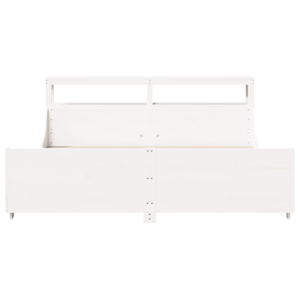 Cadre de lit sans matelas blanc 180x200 cm bois massif de pin - XIOS