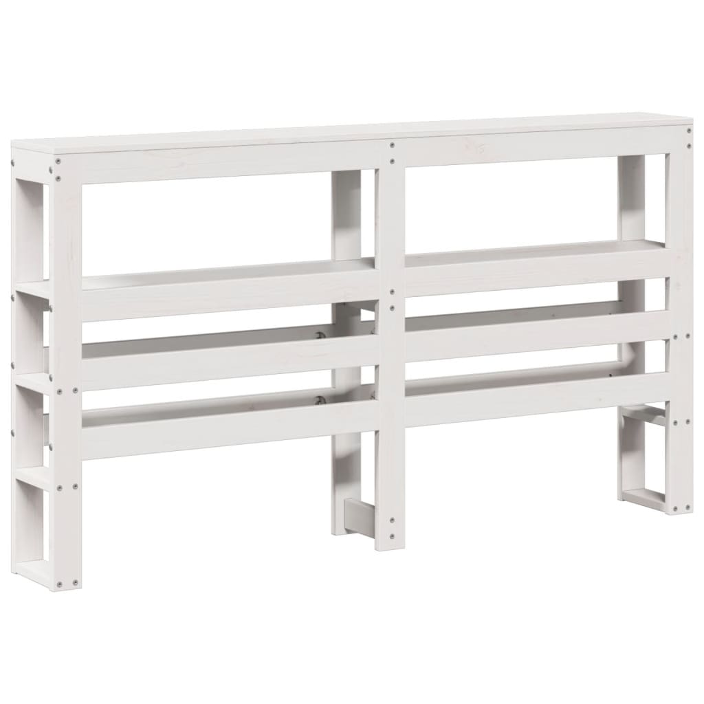 Cadre de lit sans matelas blanc 120x200 cm bois de pin massif - XIOS