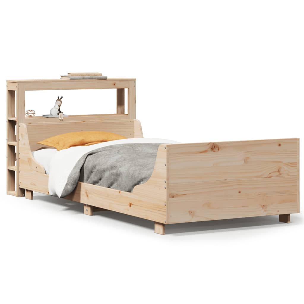 Cadre de lit sans matelas 75x190 cm bois de pin massif - XIOS