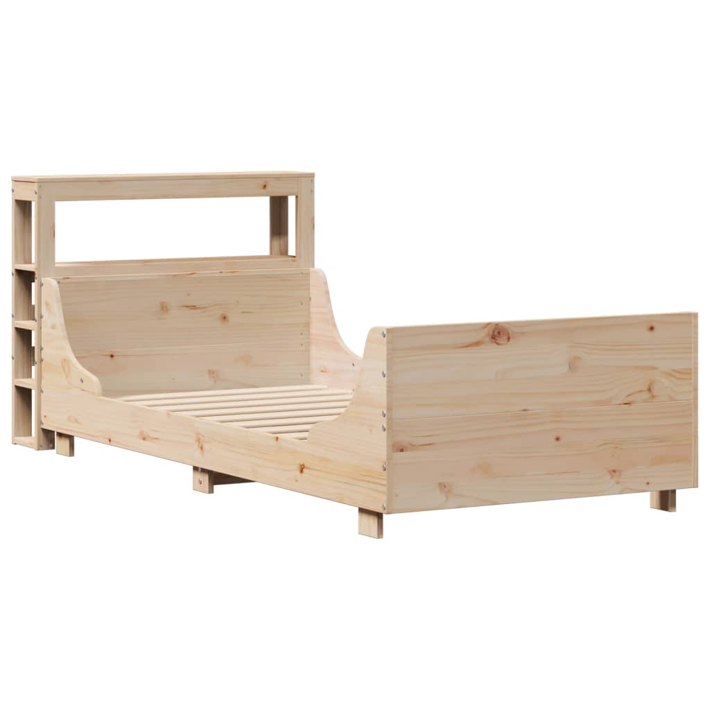 Cadre de lit sans matelas 75x190 cm bois de pin massif - XIOS
