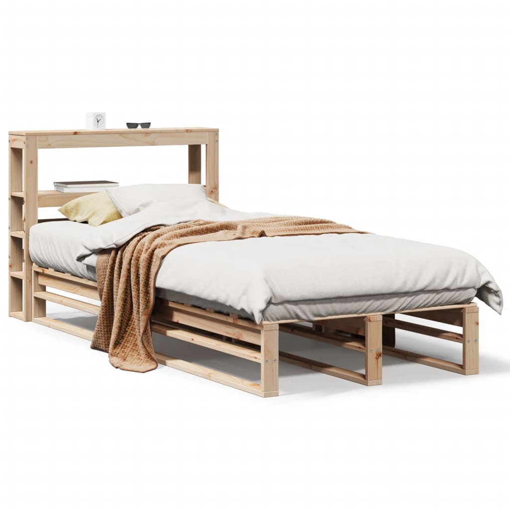 Cadre de lit sans matelas 90x200 cm bois de pin massif - XIOS