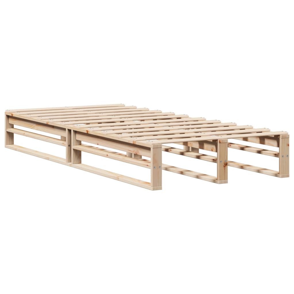 Cadre de lit sans matelas 90x200 cm bois de pin massif - XIOS
