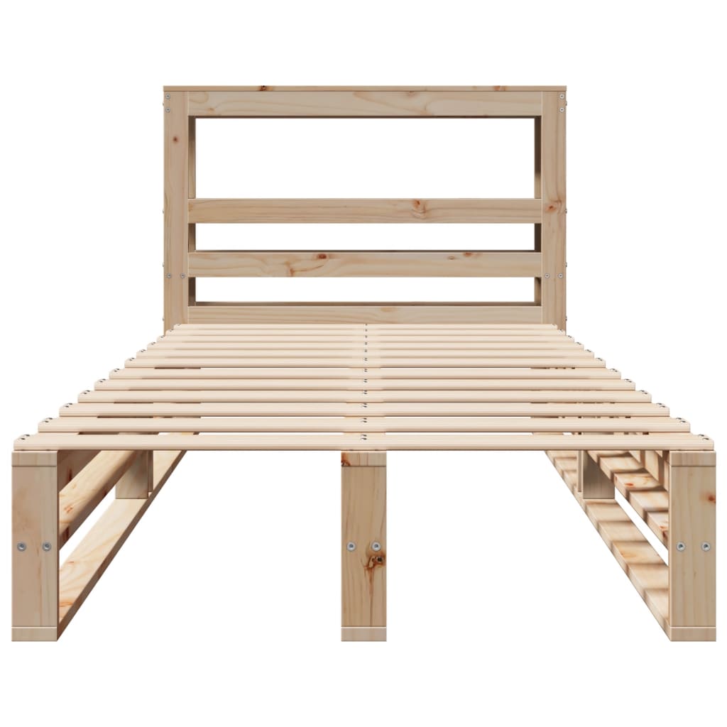 Cadre de lit sans matelas 100x200 cm bois massif de pin - XIOS