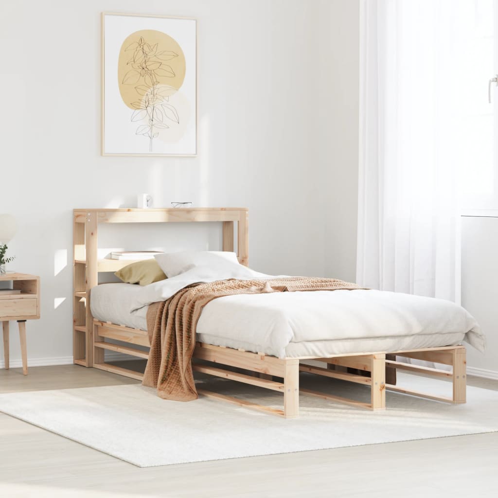 Cadre de lit sans matelas 100x200 cm bois massif de pin - XIOS