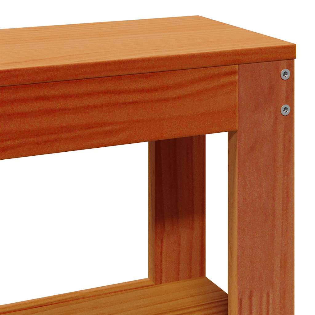 Cadre de lit sans matelas cire marron 120x200cm bois pin massif - XIOS