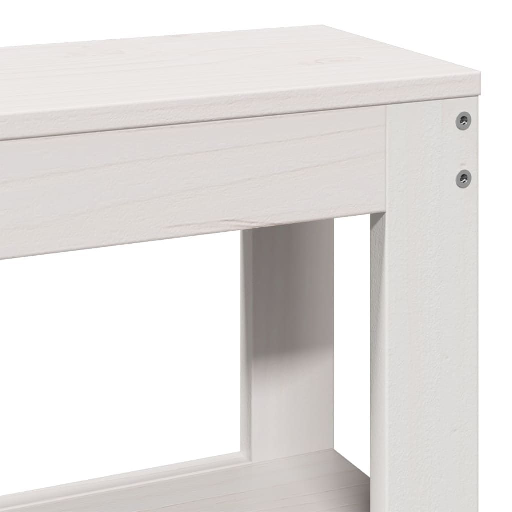 Cadre de lit sans matelas blanc 140x200 cm bois de pin massif - XIOS