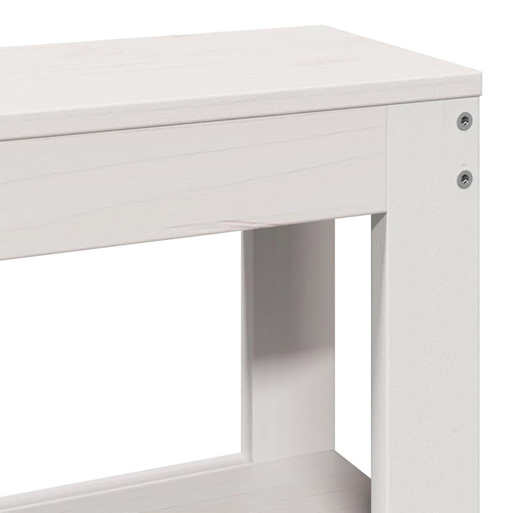 Cadre de lit sans matelas blanc 150x200 cm bois de pin massif - XIOS