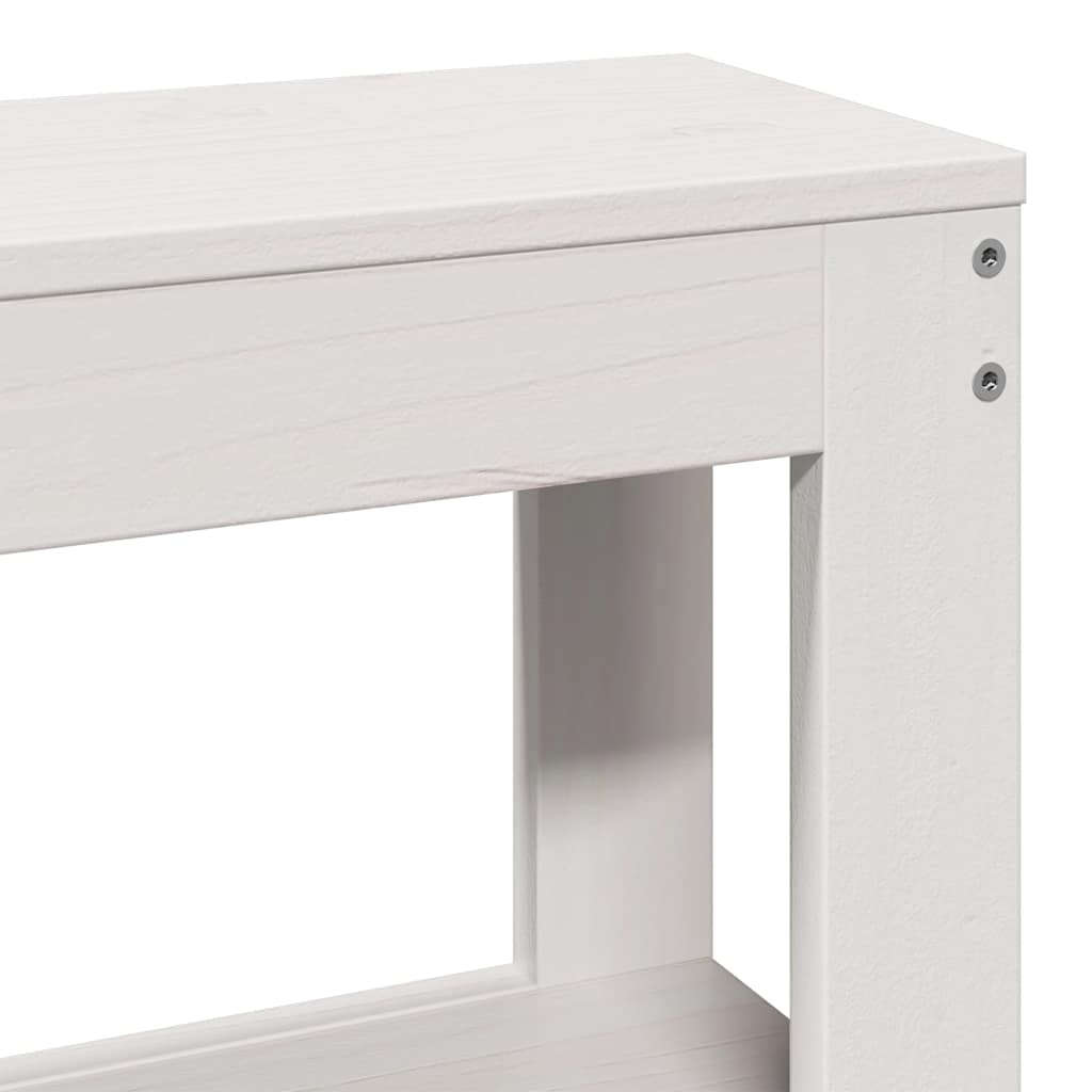 Cadre de lit sans matelas blanc 160x200 cm bois de pin massif - XIOS