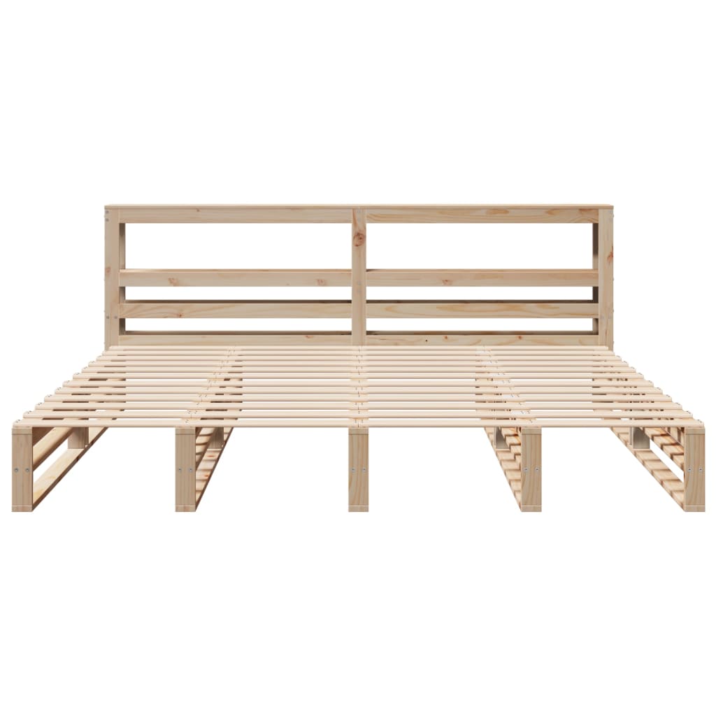 Cadre de lit sans matelas 180x200 cm bois massif de pin - XIOS