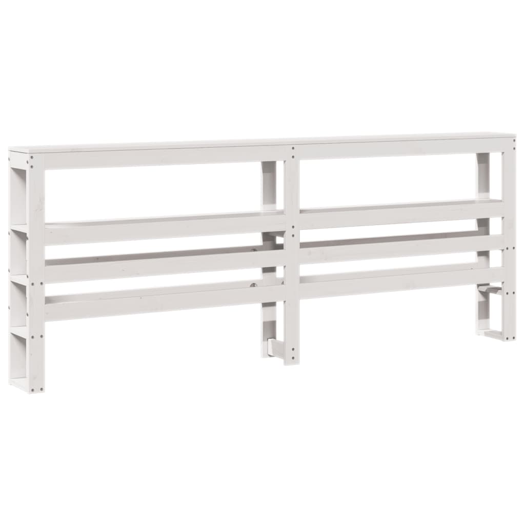 Cadre de lit sans matelas blanc 180x200 cm bois massif de pin - XIOS