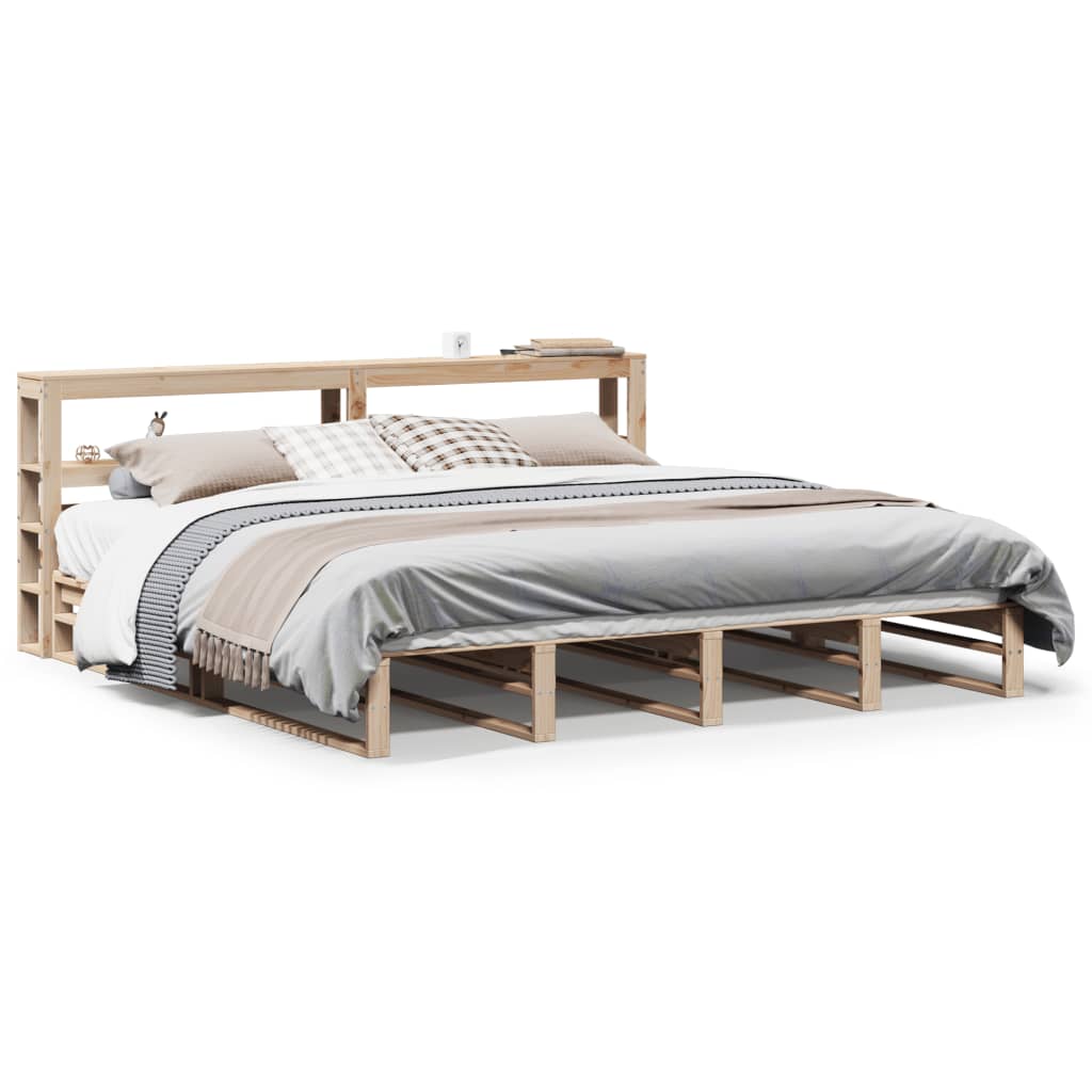 Cadre de lit sans matelas 200x200 cm bois massif de pin - XIOS